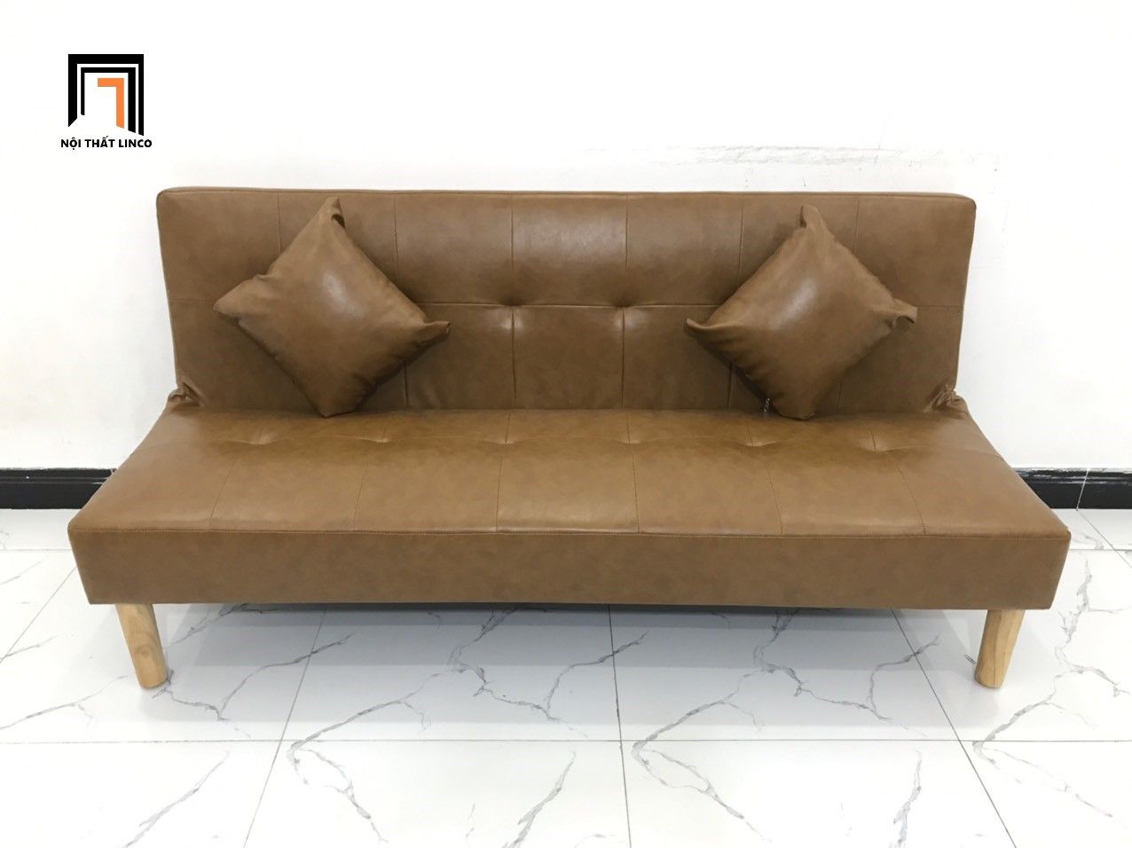 Bộ ghế sofa giường 1m7 SFG da giả nhỏ xinh giá rẻ