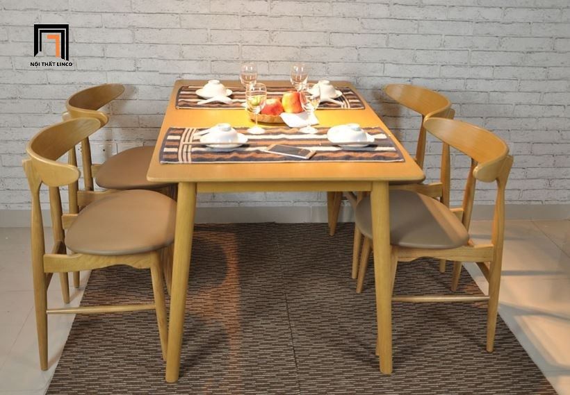Bộ bàn ghế ăn phòng bếp nhỏ xinh 21-KH4-G21-B108 bọc nệm