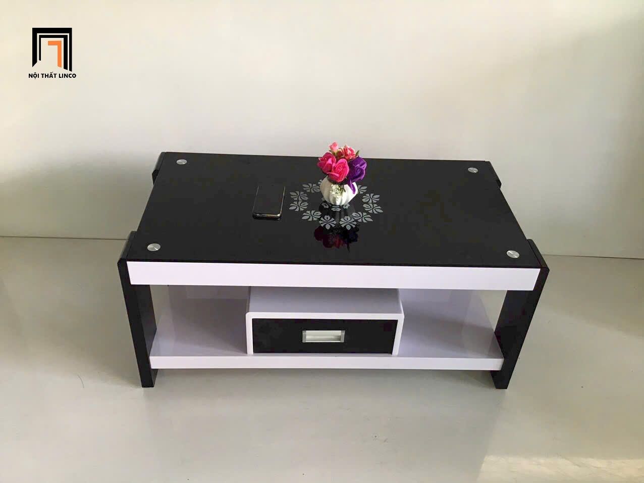 Bàn sofa phòng khách giá rẻ BTPK54 Raminho 2 màu trắng đen