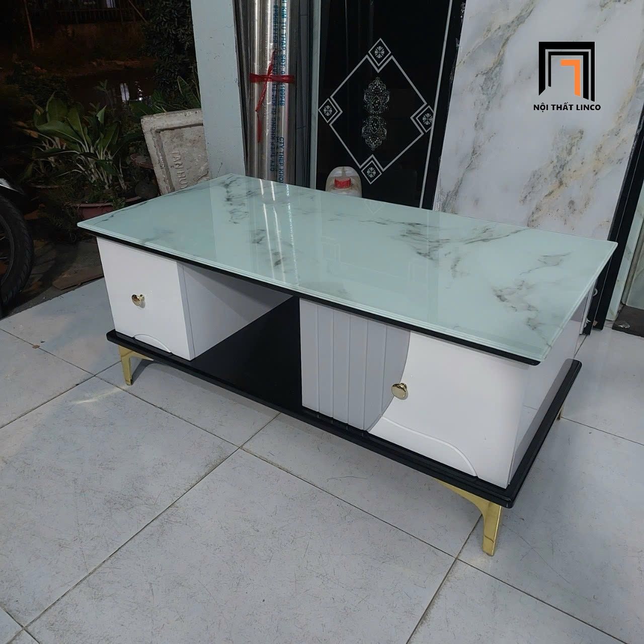 Bàn sofa phòng khách giá rẻ BTPK36 Birney 1m x 50 chân inox