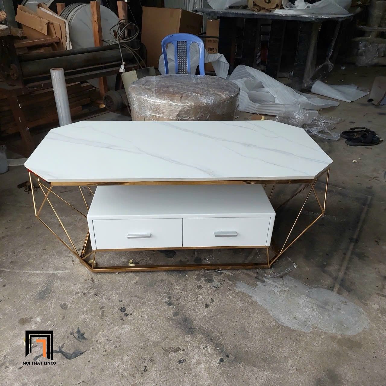 Bàn sofa phòng khách cao cấp BTPK23 Reforma dài 1m lục giác