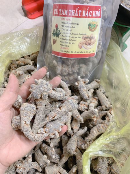 Củ tam thất bắc size 66-68 củ/kg hàng khô 1KG