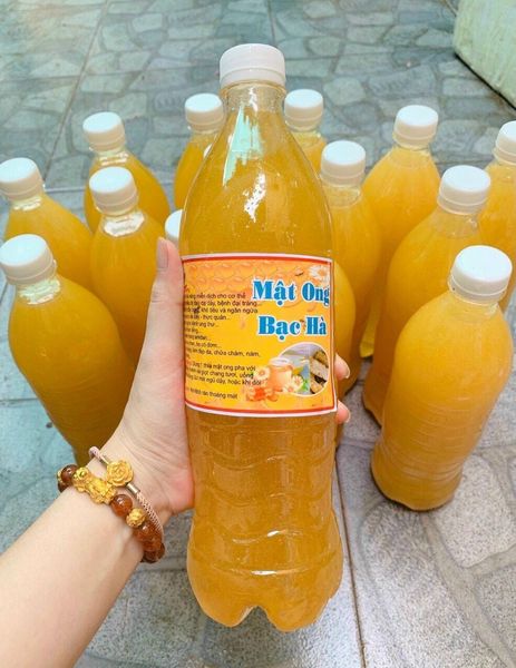 Mật ong bạc hà vàng chuẩn bảo hành từng giọt