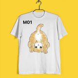 Áo Thun Nữ HappyTee - Mẫu Áo Thun Họa Tiết Mèo Đáng Yêu Chất Cotton 100% Cao Cấp