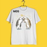 Áo Thun Nữ HappyTee - Mẫu Áo Thun Họa Tiết Mèo Đáng Yêu Chất Cotton 100% Cao Cấp