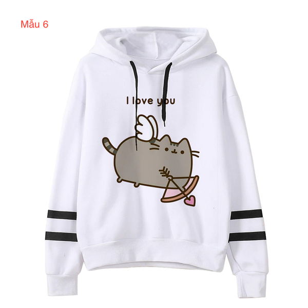 Áo Hoodie HappyTee - Mẫu Áo Hoodie Họa Tiết Mèo Mập Đáng Yêu Chất Cotton 100% Cao Cấp