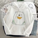 Áo Hoodie Nữ HappyTee - Mẫu Áo Hoodie Họa Tiết Gấu Trắng Đáng Yêu We Are Bear Chất Cotton 100% Cao Cấp