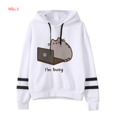 Áo Hoodie HappyTee - Mẫu Áo Hoodie Họa Tiết Mèo Mập Đáng Yêu Chất Cotton 100% Cao Cấp