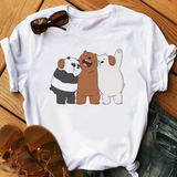 Áo Thun Nữ HappyTee - Mẫu Áo Thun Họa Tiết Những Chú Gấu Đáng Yêu We Are Bear Chất Cotton 100% Cao Cấp