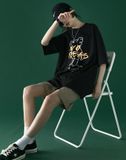 Áo Thun Tay Lỡ Unisex HappyTee - Mẫu Áo Thun Tay Lỡ NO IDEA Chất Cotton 100% Cao Cấp