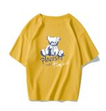 Áo Thun Tay Lỡ Unisex HappyTee - Mẫu Áo Thun Tay Lỡ Graphics Bear Plesant Tumiors Chất Cotton 100% Cao Cấp