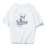 Áo Thun Tay Lỡ Unisex HappyTee - Mẫu Áo Thun Tay Lỡ Graphics Bear Plesant Tumiors Chất Cotton 100% Cao Cấp