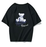 Áo Thun Tay Lỡ Unisex HappyTee - Mẫu Áo Thun Tay Lỡ Graphics Bear Plesant Tumiors Chất Cotton 100% Cao Cấp