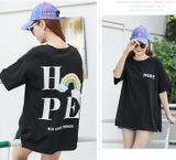 Áo Thun Tay Lỡ Nữ HappyTee - Mẫu Áo Thun Tay Lỡ Họa Tiết Đẹp Trẻ Trung Chất Cotton 100% Cao Cấp