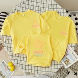 Áo gia đình Familylove - Áo gia đình Tay ngắn Mặt Trời, Mặt Trăng , Ngôi Sao Happy Chất liệu cotton 100% co giãn