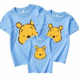 Áo gia đình Familylove - Áo gia đình Tay ngắn Gấu Bear Vàng, nhiều màu sắc lựa chọn, Chất liệu cotton 100% co giãn