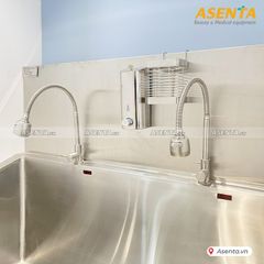 Bồn rửa tay tiệt trùng inox 2 vòi tự động