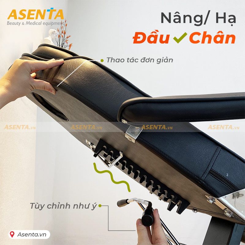 Giường phun xăm nhập khẩu cao cấp HMBB-0502 - Đen