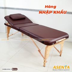 Giường massage gấp gọn chân gỗ HMBB-8102-70 - Xanh