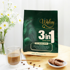 Cà phê hòa tan Wakey Coffee 3in1 (48 gói x 16g) Túi 768g