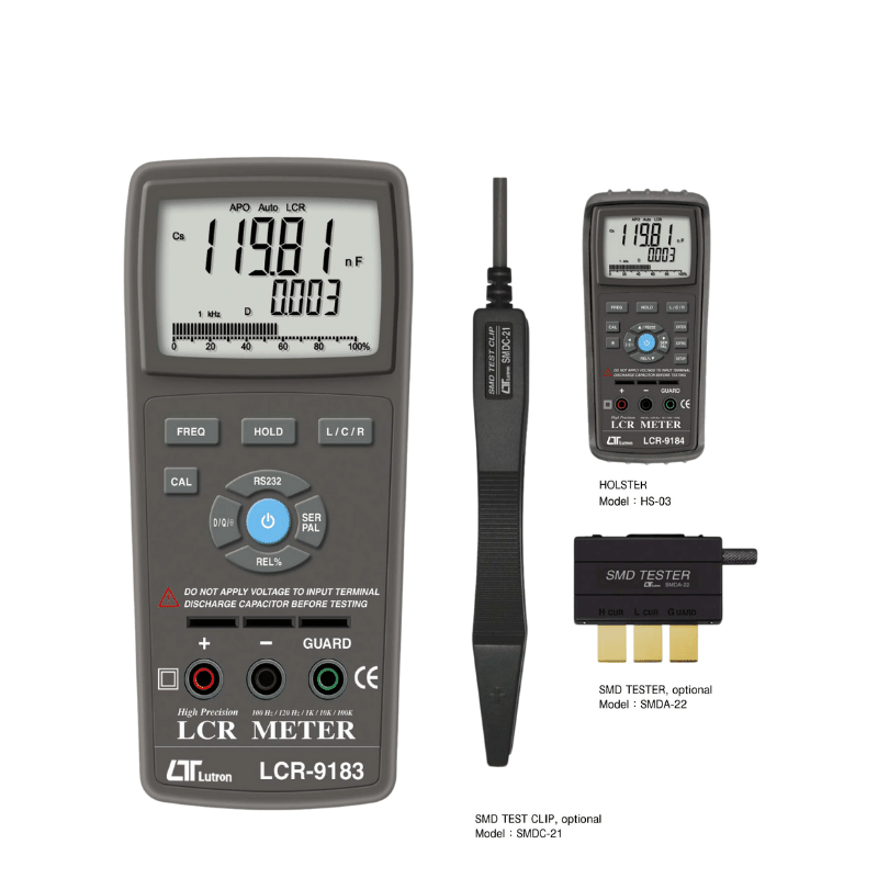 Đồng hồ đo cuộn cảm tụ điện điện trở LCR LUTRON LCR-9183