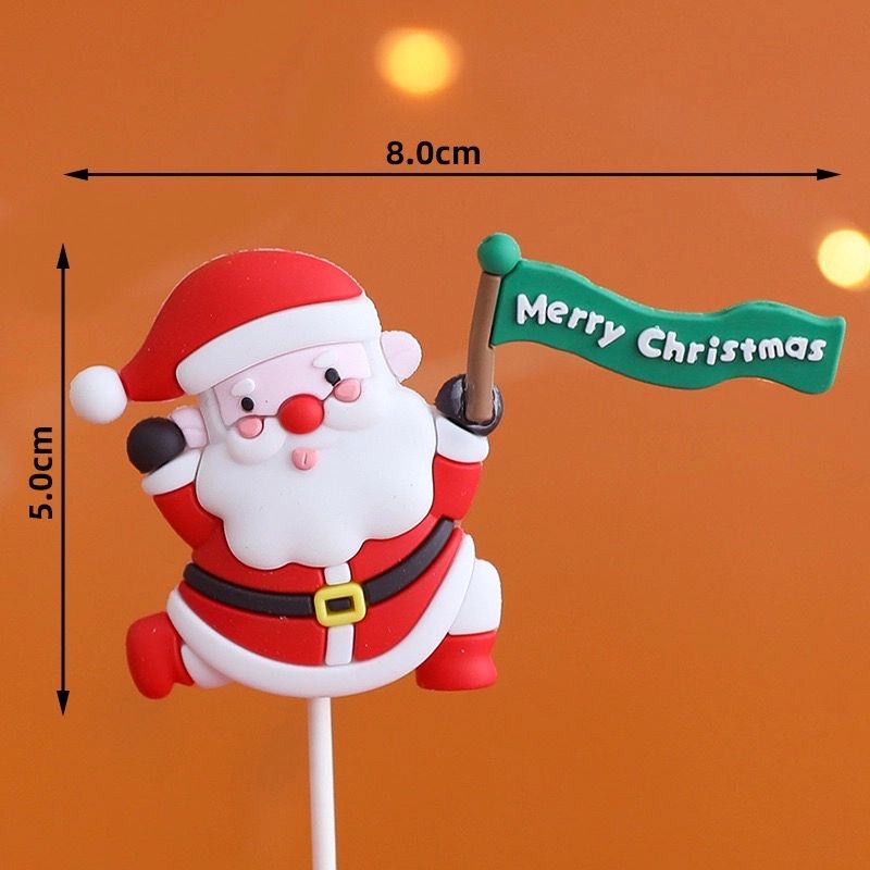 Tượng ông già noel cầm cờ xanh (PKT-999-279)