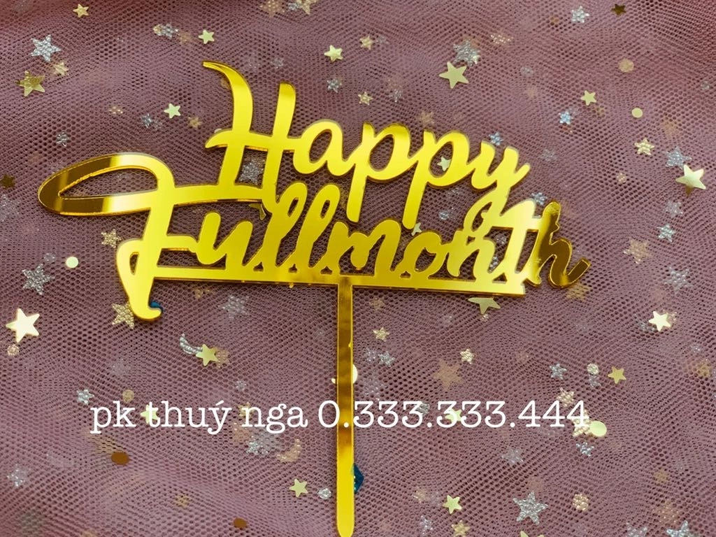 Que Cắm Mica Happy Fullmonth Màu Vàng (PKHBD-994-019)