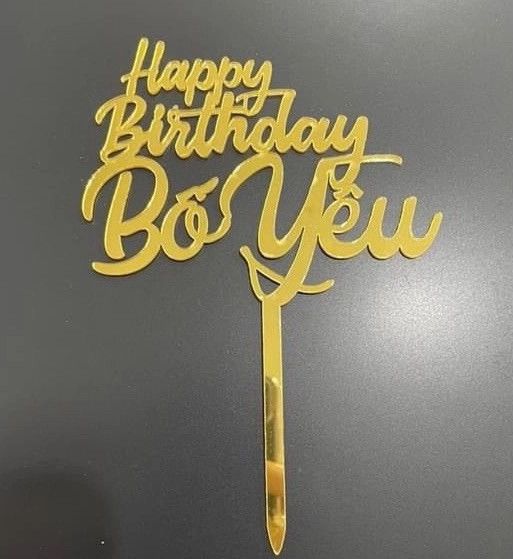 Que cắm Mica HPBD Bố Yêu (PKHBD-994-064)