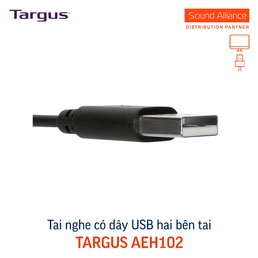  Tai nghe có dây USB hai bên tai Targus AEH102 