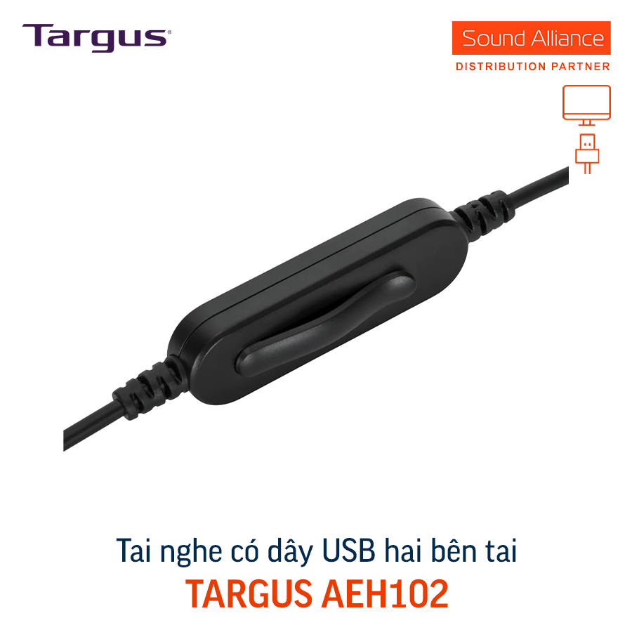  Tai nghe có dây USB hai bên tai Targus AEH102 