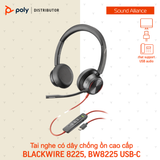  Tai nghe ANC có dây USB Stereo Poly Blackwire 8225, BW8225 