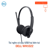  Tai nghe có dây USB hai bên tai Dell WH1022 