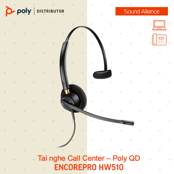  Tai nghe Call Center Poly EncorePro HW510 Series 