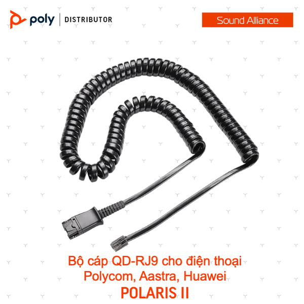  Bộ cáp kết nối QD sang RJ9 cho điện thoại Plantronics Polaris II 