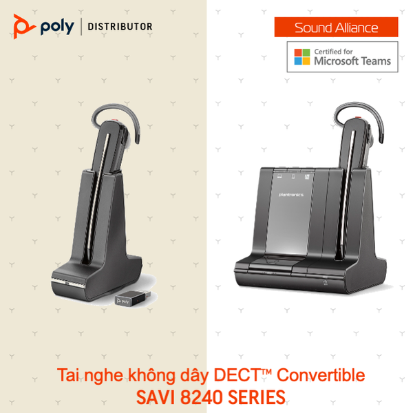  Tai nghe không dây DECT™ Plantronics Savi 8240 Series (Convertible) 