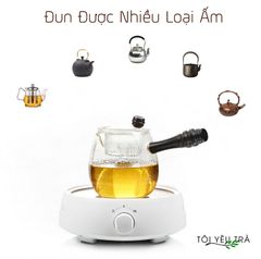 Bếp điện mini đa năng nấu trà cà phê công suất 800W mặt gốm cao cấp