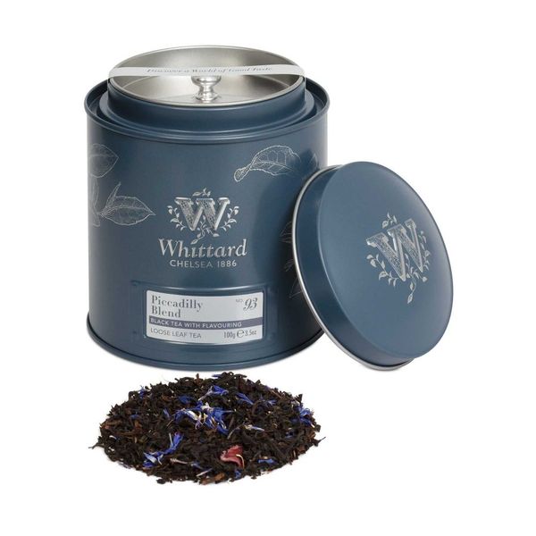 Trà Whittard Piccadilly Blend Black Tea With Flavouring Loose Leaf Tea (Classic), hộp thiếc 100g