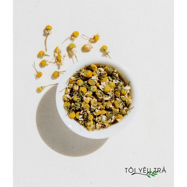 Trà Hoa Cúc La Mã Organic Hữu Cơ. Trà Hoa Cúc Chamomile Nguyên Bông Cao Cấp