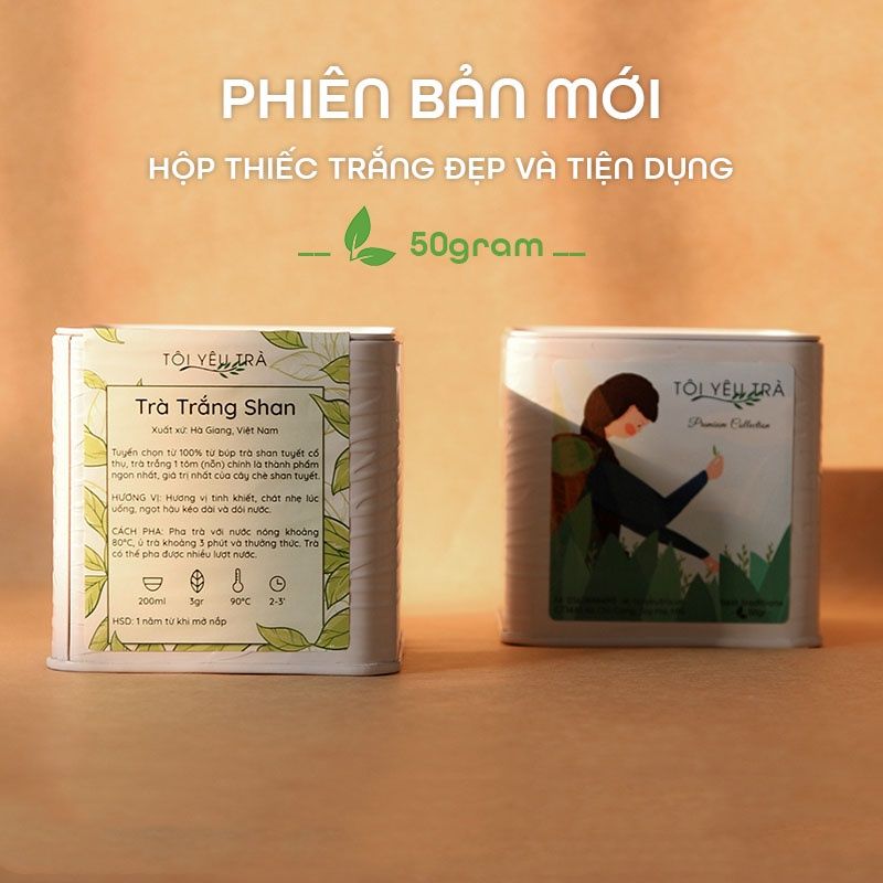 Bạch Trà Shan Tuyết Hà Giang Thượng Hạng. Trà Trắng Vụ Xuân Phiên Bản Quà Tặng Cao Cấp