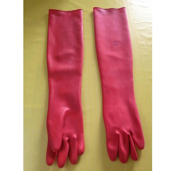 Găng tay cao su 3 ly màu đỏ chống axit