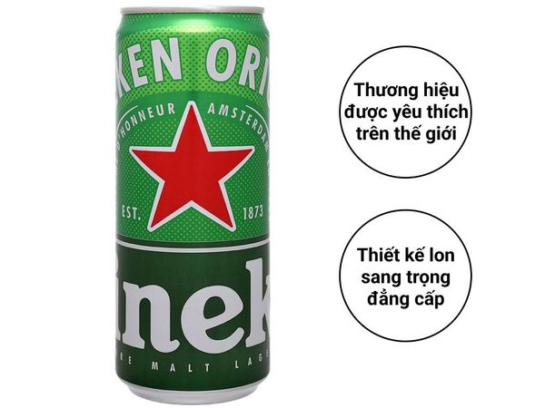 Bia Heineken lon cao 330ml