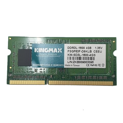  Ram Laptop KINGMAX DDR3L 1600MHz 4GB (Xanh lá) 