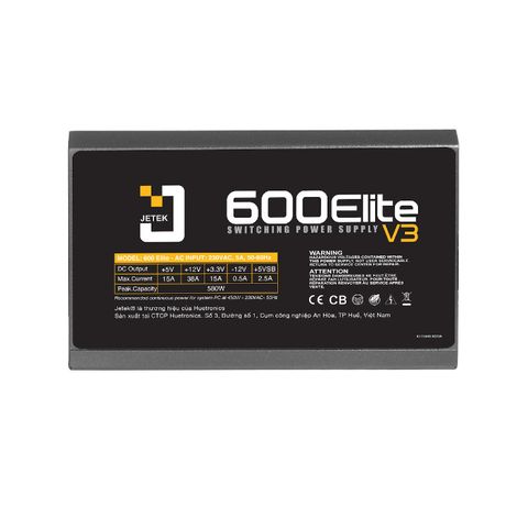  Nguồn máy tính JETEK 600 Elite (600W) 