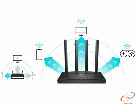  Thiết bị mạng Router Wifi TP-LINK Archer C80 (Đen) 