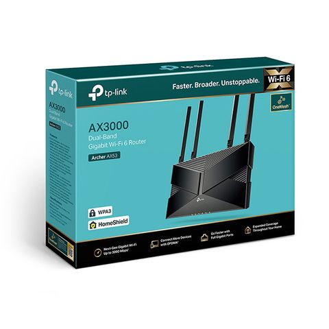  Thiết bị mạng Router Wifi TP-LINK Archer AX53 (Wi-Fi 6 Băng Tần Kép AX3000) 