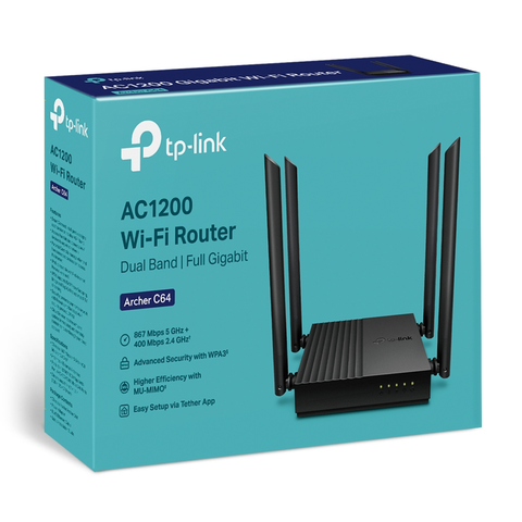  Thiết bị mạng Router Wifi AC1200 TP-LINK Archer C64 