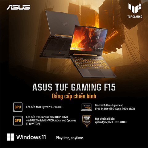  Laptop ASUS TUF Gaming A15 FA507NV-LP046W R7-7735HS| 8GB| 512GB| RTX4060 8GB| 15.6