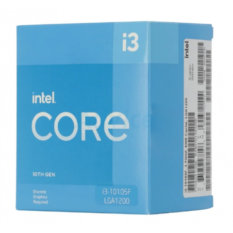  CPU Intel Core i3-10105F (3.7GHz up to 4.4GHz, 4 nhân 8 luồng, 6MB Cache) - Socket FCLGA1200 