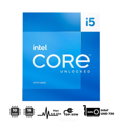  CPU Intel Core i5-13400F (3.3Ghz up to 4.6GHz, 10 nhân 16 luồng, 20MB Cache) - Socket FCLGA1700 