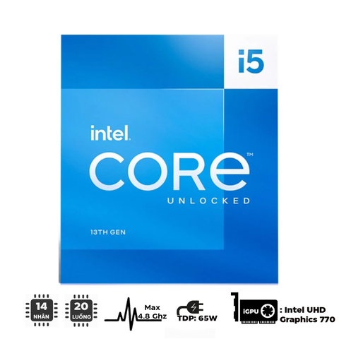  CPU Intel Core i5-13500 (3.5Ghz up to 4.8GHz, 14 nhân 20 luồng, 24MB Cache) - Socket FCLGA1700 